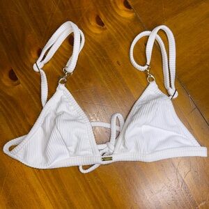 Gooseberry Seaside Triangle White Bikini Top